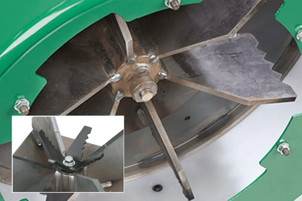 Dual Shredding system with Pranha Blade