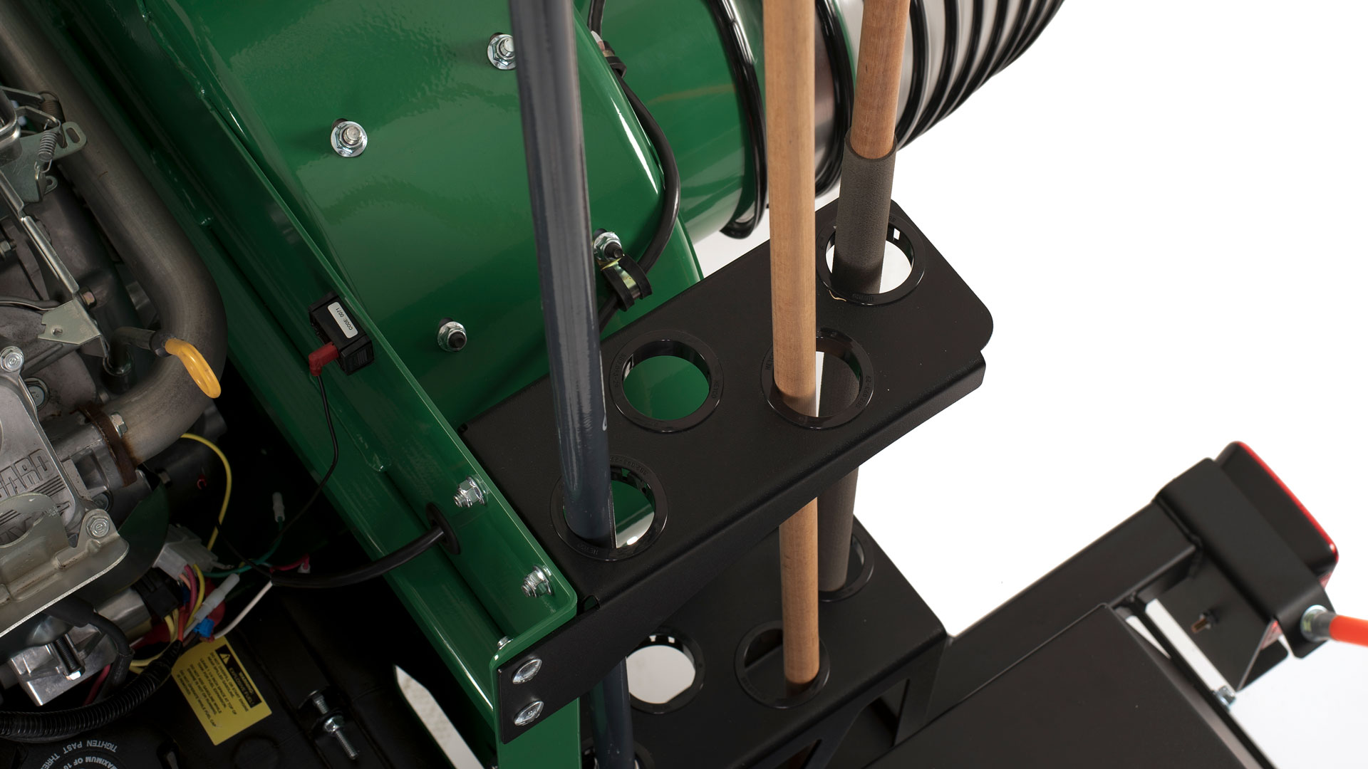 Built-In Rake Holder