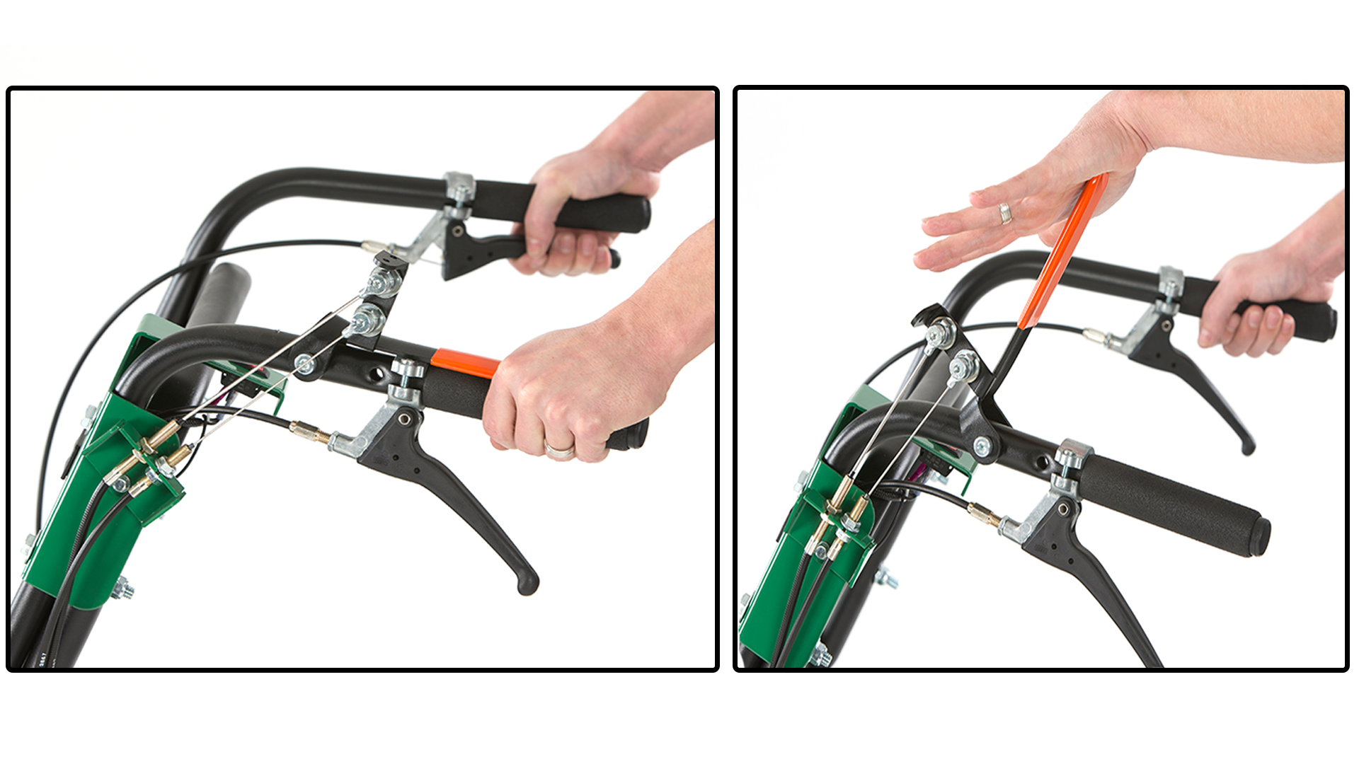 Proprietary EZ Lift n Drop™ Tine Engage & Disengage